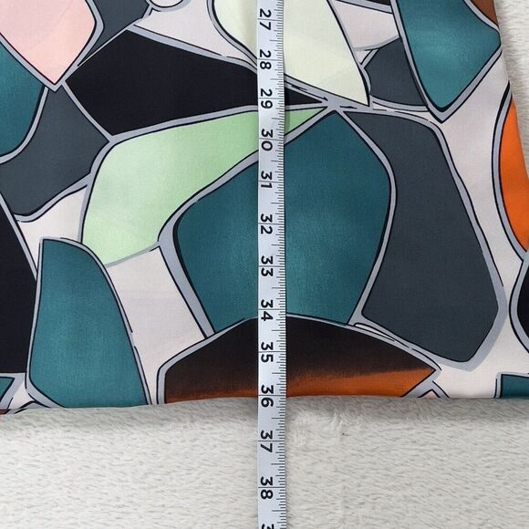 Diane Von Furstenberg Silk Mini Dress Sz 12 Multicolor Shoulder Bow Long Sleeve - Picture 14 of 14